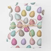 Niedliche Ostereier Muster Pastellfarben Geschenkpapier Set (Beispiel)