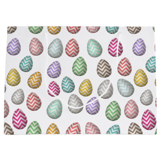 Niedliche Ostereier Muster Pastellfarben Große Geschenktüte (Vorderseite)