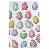 Niedliche Ostereier Muster Pastellfarben Mittlere Geschenktüte (Rückseite)