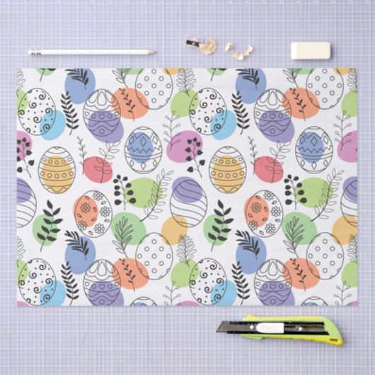 Niedliche Ostereier Muster Seidenpapier (Handwerk)