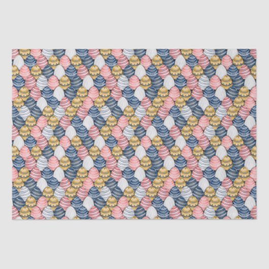 Niedliche Ostereier Nahtloses Muster Seidenpapier (Vorderseite)