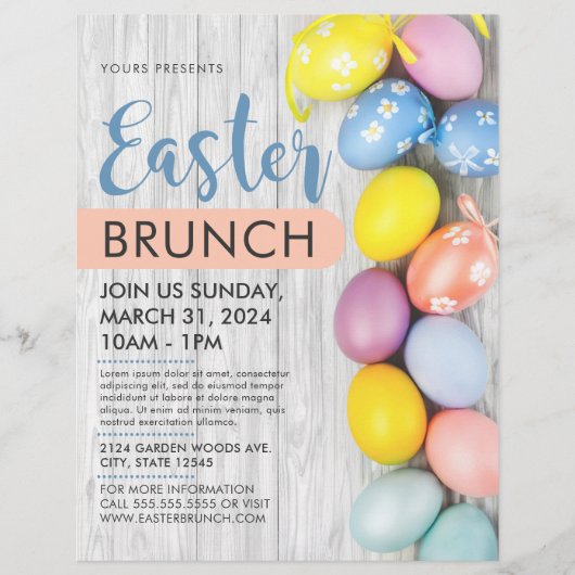 Niedliche Ostereier Osterfeier Flyer (Vorne)