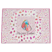 Niedliche Ostereier Pink Speckles Modernes Chic Große Geschenktüte (Vorderseite)