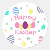 Niedliche Ostereier Runder Aufkleber (Vorderseite)