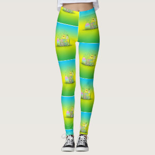 Niedliche Ostereier, Schneeflocken Leggings