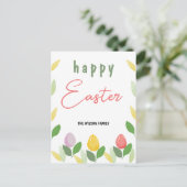 Niedliche Ostereier Wasserfarbe Feiertagspostkarte (Stehend Vorderseite)