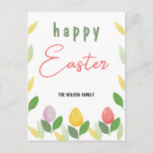 Niedliche Ostereier Wasserfarbe Feiertagspostkarte (Vorderseite)