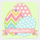 Niedliche Ostereier Weihnachtsaufkleber Quadratischer Aufkleber (Vorderseite)