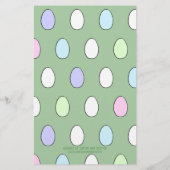 Niedliche Ostereierfarbseite Dekorieren (Rückseite)