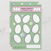 Niedliche Ostereierfarbseite Dekorieren (Vorne/Hinten)