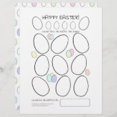 Niedliche Ostereierfarbseite mit Gemusterter Rücks (Vorne/Hinten)