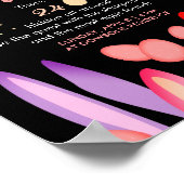 Niedliche Ostereierjagd auf Schwarz Poster (Ecke)