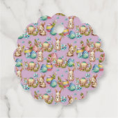 Niedliche Ostereierjagd und farbenfrohe Schmetterl Geschenkanhänger (Rückseite)