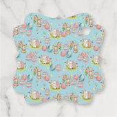 Niedliche Ostereierjagd und farbenfrohe Schmetterl Geschenkanhänger (Rückseite)