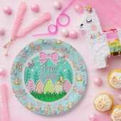 Niedliche Ostereierjagd und farbenfrohe Schmetterl Pappteller (Party)