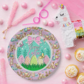 Niedliche Ostereierjagd und farbenfrohe Schmetterl Pappteller (Party)