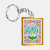 Niedliche Ostereierjagd und farbenfrohe Schmetterl Schlüsselanhänger (Vorderseite links)