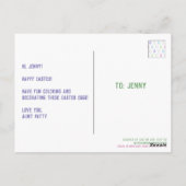 Niedliche Ostereierkollektionskarte für Kinder Postkarte (Rückseite)