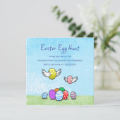 Niedliche Ostereijagd Einladung (Stehend Vorderseite)