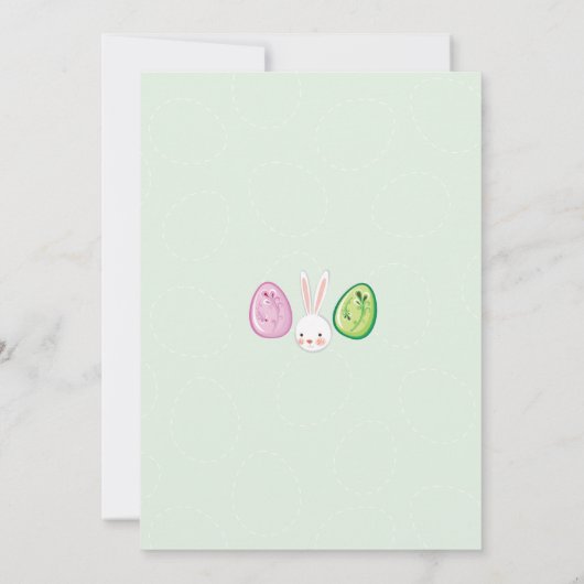 Niedliche Ostereisjagd & Brunch Einladung (Rückseite)