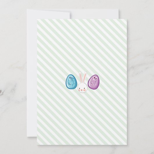 Niedliche Ostereisjagd & Brunch Einladung (Rückseite)