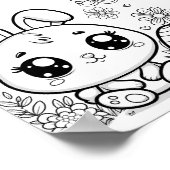 Niedliche Osterfarbseiten für Kinder Poster (Ecke)