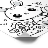 Niedliche Osterfarbseiten für Kinder Poster (Ecke)