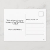 Niedliche Ostergnomes Illustration Holiday Postkar Feiertagspostkarte (Rückseite)