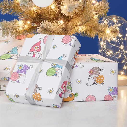 Niedliche Ostergome Girly Spring Blumen Eier Geschenkpapier (Feiertage)