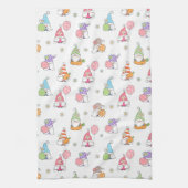 Niedliche Ostergome Girly Spring Blumen Eier Geschirrtuch (Vertikal)