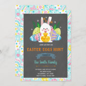 Niedliche Osterhase Einladung (Vorne/Hinten)