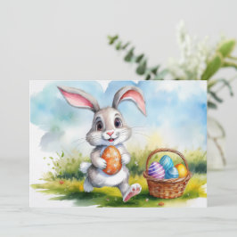 Niedliche Osterhase Feiertagskarte