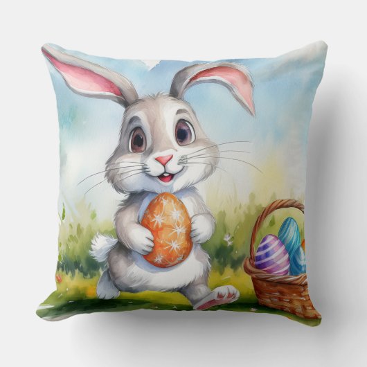 Niedliche Osterhase Kissen (Vorderseite)