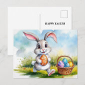 Niedliche Osterhase Postkarte (Vorne/Hinten)