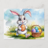 Niedliche Osterhase Postkarte (Vorderseite)