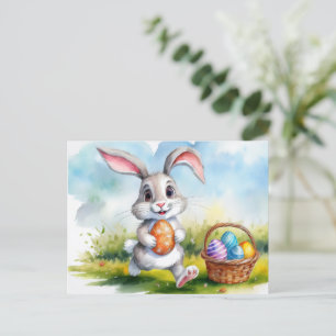 Niedliche Osterhase Postkarte
