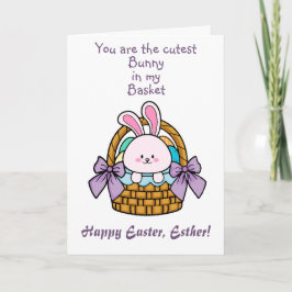 Niedliche Osterhasen-Faltkarte Feiertagskarte