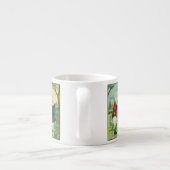 Niedliche Osterhasen mit großem Osterei Espressotasse (Rückseite)