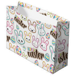 Niedliche Osterhasen-Muster-Partytasche Große Geschenktüte
