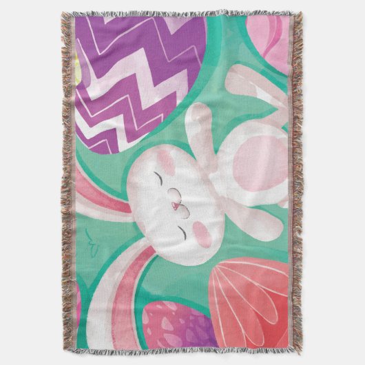 Niedliche OsterhaseWatercolor| Throw-Decke Decke (Vorderseite Vertikal)