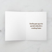 Niedliche Osterhühner mit Ei Karte (Innenseite)