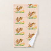 Niedliche Osterkaninchen Badhandtuch Set (Handtuch)