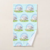 Niedliche Osterkaninchen  Badhandtuch Set (Handtuch)