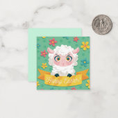 Niedliche Osterkarte Mitteilungskarte (Vorderseite/Rückseite Beispiel)