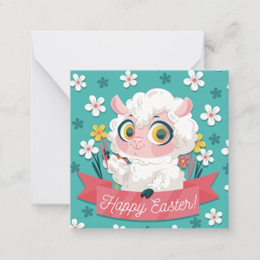 Niedliche Osterkarte Mitteilungskarte (Vorderseite)