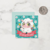 Niedliche Osterkarte Mitteilungskarte (Vorderseite/Rückseite Beispiel)