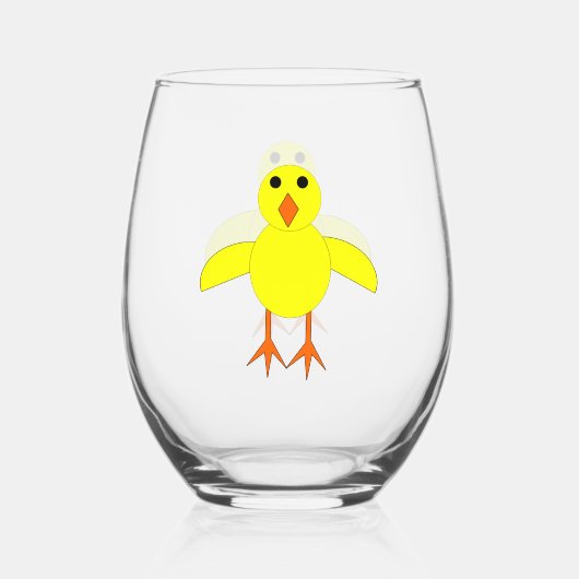 Niedliche Osterkeule Weinglas Ohne Stiel (Vorderseite)