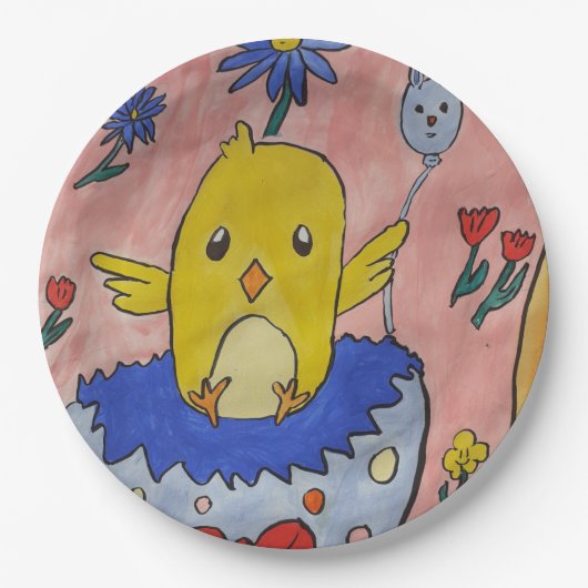 Niedliche Osterkicherpapier-Teller Pappteller (Vorderseite)