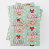 Niedliche Osterkörbe und Pastelleier Geschenkpapier Set (Beispiel)