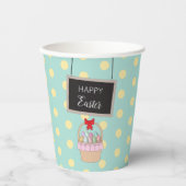 Niedliche Osterkörbe und Pastelleier Pappbecher (Vorderseite)